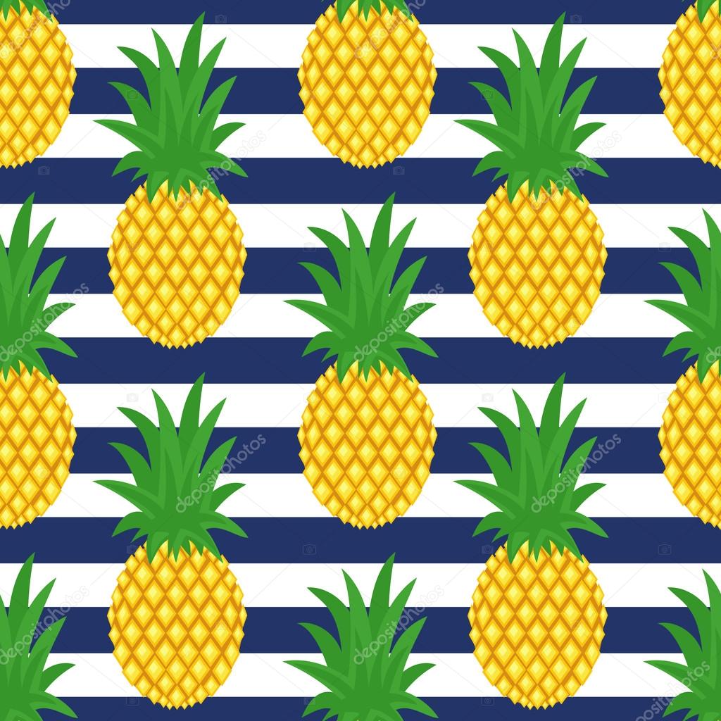 Seamless pineapples background.