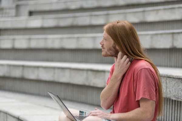 Distracted Man working on the Street — Stock Photo, Image