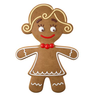 Kadın mutlu Noel gingerbread