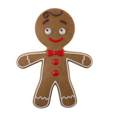 Erkek mutlu Noel gingerbread