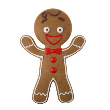 Erkek mutlu Noel gingerbread