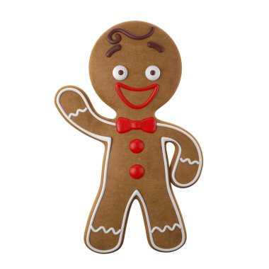 Erkek mutlu Noel gingerbread