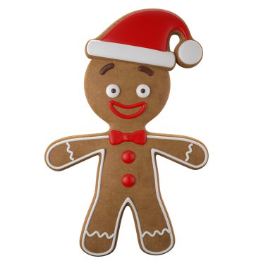 Erkek mutlu Noel gingerbread