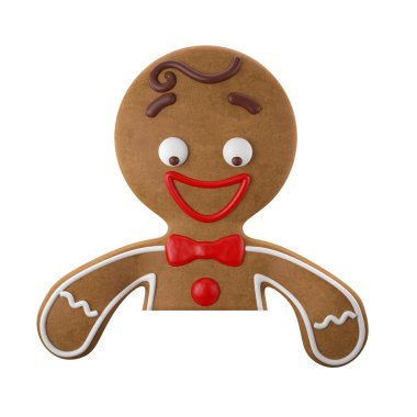 Erkek mutlu Noel gingerbread