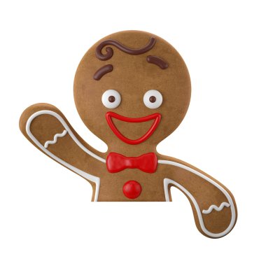 Erkek mutlu Noel gingerbread