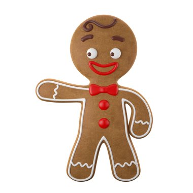 Erkek mutlu Noel gingerbread
