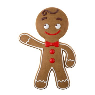 Erkek mutlu Noel gingerbread
