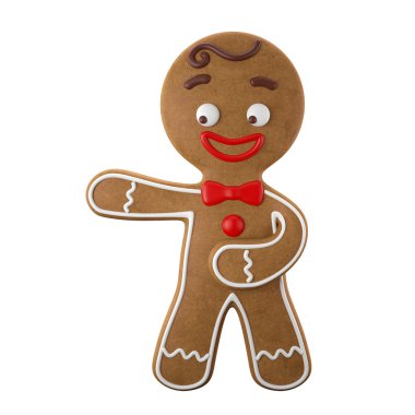 Erkek mutlu Noel gingerbread