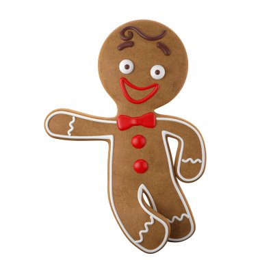 Erkek mutlu Noel gingerbread