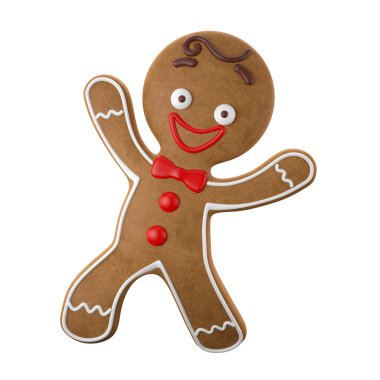 Erkek mutlu Noel gingerbread