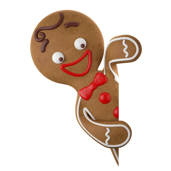 Male happy Christmas gingerbread — Stock Photo, Image