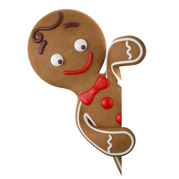 Male happy Christmas gingerbread — Stock Photo, Image