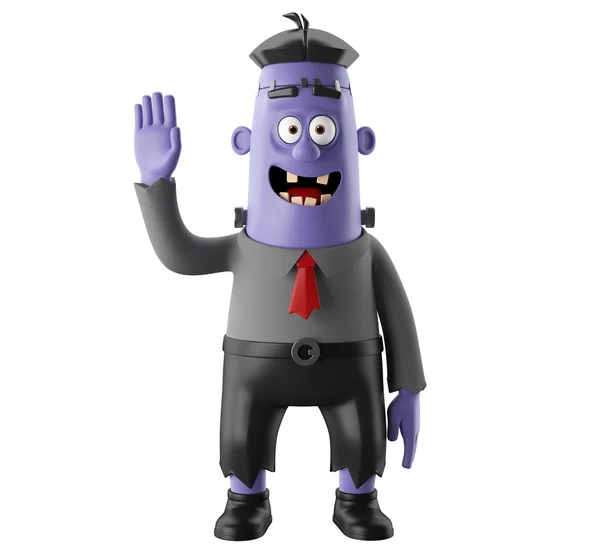 3D helloween vicces cartoon character frankenstein — Stock Fotó