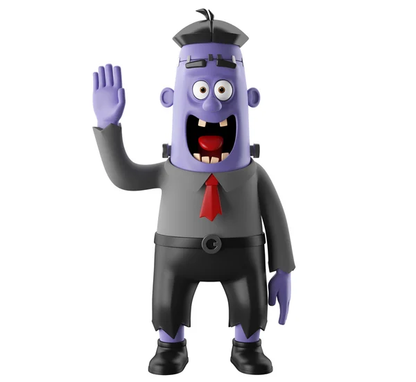 3D helloween vicces cartoon character frankenstein — Stock Fotó