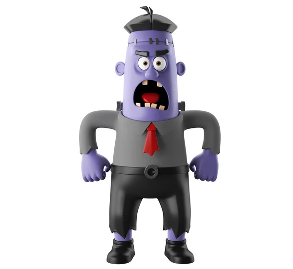 3D helloween vicces cartoon character frankenstein — Stock Fotó