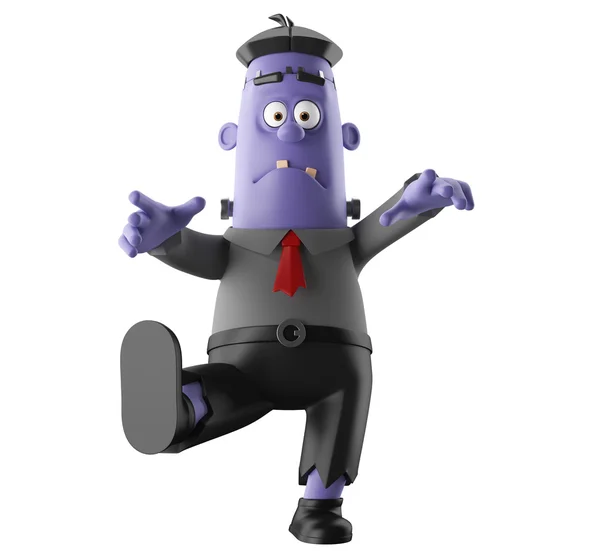 3D helloween vicces cartoon character frankenstein — Stock Fotó