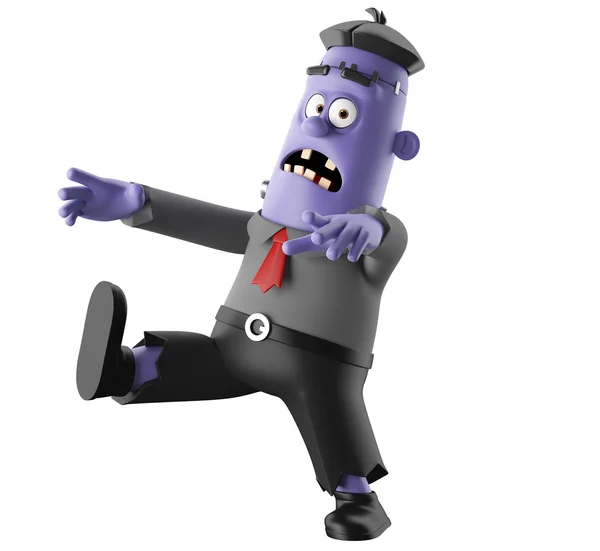 3D helloween vicces cartoon character frankenstein — Stock Fotó