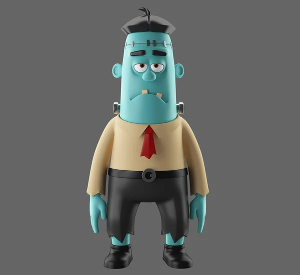 3D-helloween cartoon grappig karakter van frankenstein — Stockfoto