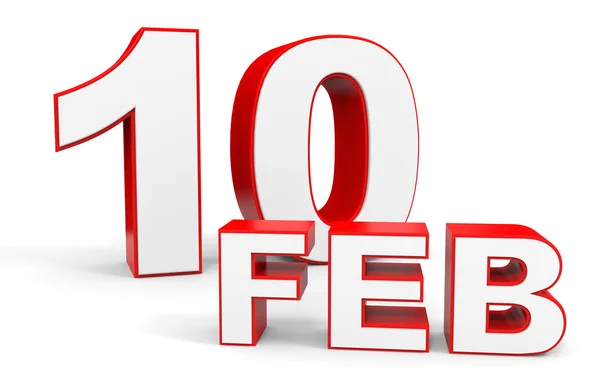 Calendrier. 10 février . — Photo de stock par ©iCreative3D - 60262585