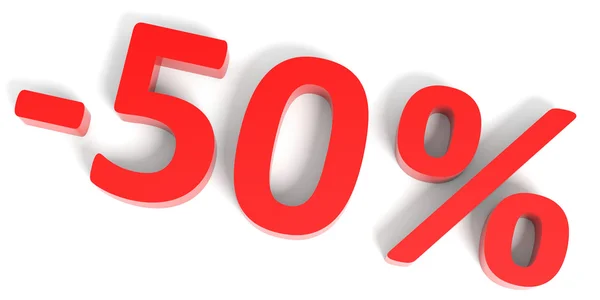 Discount 50 percent off sale. — Stock Photo, Image