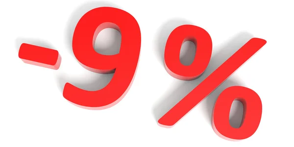 Korting van 9 procent korting te koop. — Stockfoto