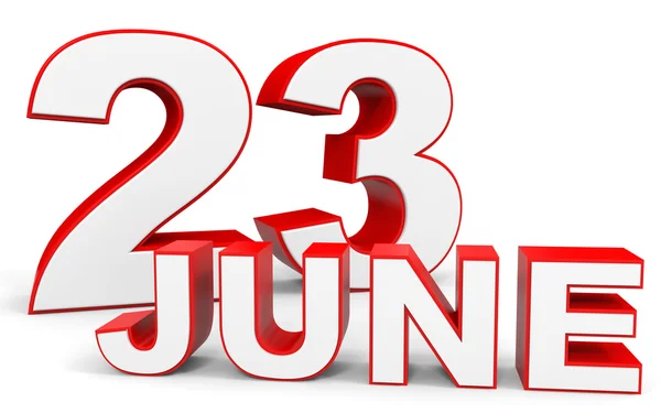 June 23. 3d text on white background. — Stock Photo, Image