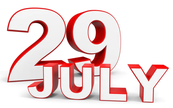 July 29. 3d text on white background. — Stock Photo, Image