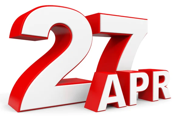 April 27. 3d text on white background. — Stock Photo, Image