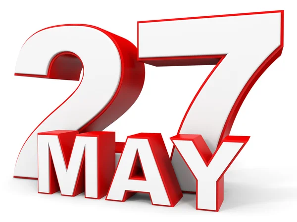 May 27. 3d text on white background. — Stock Photo, Image