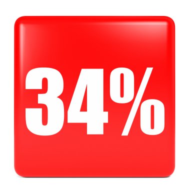 Kapalı yüzde 34 indirim. 3D çizim.