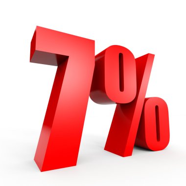 Kapalı yüzde 7 indirim. illüstrasyon.