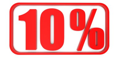 Kapalı yüzde 10 indirim. illüstrasyon.