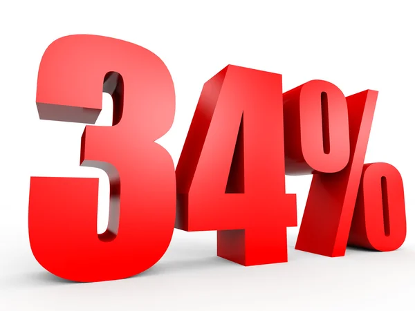 Discount 34 percent off. 3D illustration. — Stock Photo, Image