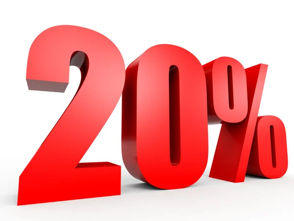 Sconto del 20%. Illustrazione 3D . — Foto Stock