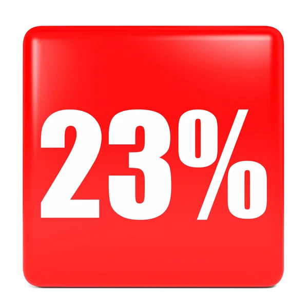 Sconto del 23%. Illustrazione 3D . — Foto Stock