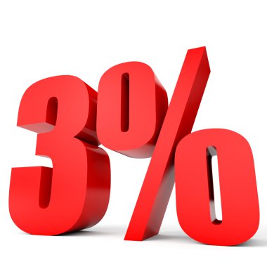 Kapalı yüzde 3 indirim. illüstrasyon.