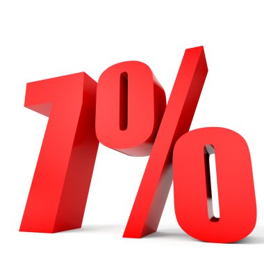 Kapalı yüzde 7 indirim. illüstrasyon.