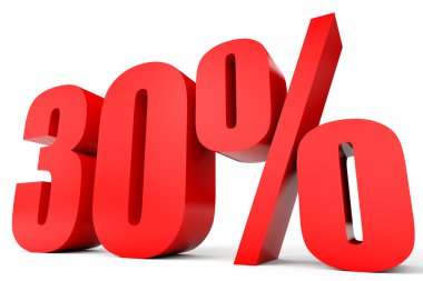 Kapalı yüzde 30 indirim. illüstrasyon.