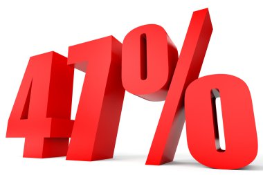 Yüzde 47 kapalı indirim. 3D çizim.