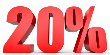 Kapalı yüzde 20 indirim. illüstrasyon.