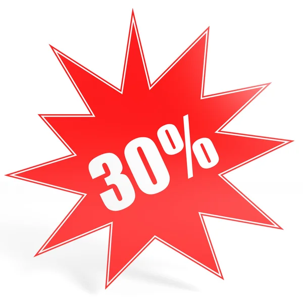 Discount 30 percent off. 3D illustration. — Stock Photo, Image