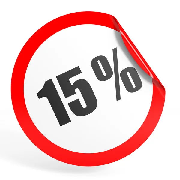 Sconto del 15%. Illustrazione 3D . — Foto Stock