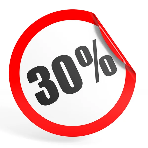 Sconto del 30%. Illustrazione 3D . — Foto Stock