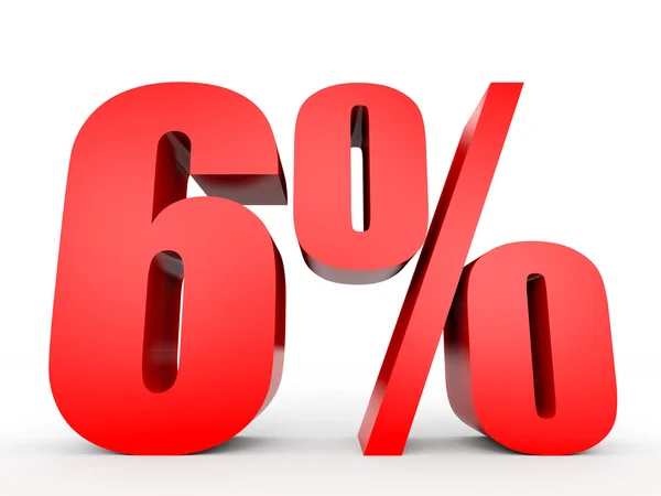 Discount 6 percent off. 3D illustration. — Stock Photo, Image
