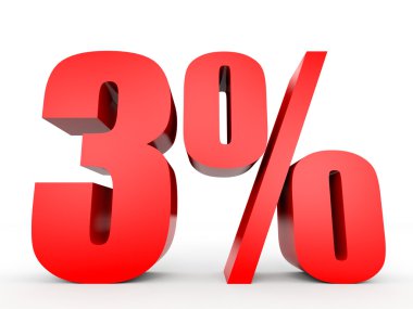 Kapalı yüzde 3 indirim. illüstrasyon.
