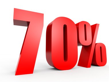 Yüzde 70'i kapalı indirim. illüstrasyon.