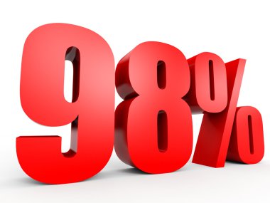 Kapalı yüzde 98 oranında indirim. 3D çizim.