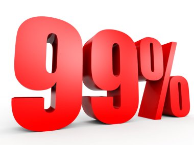 Kapalı yüzde 99 indirim. 3D çizim.