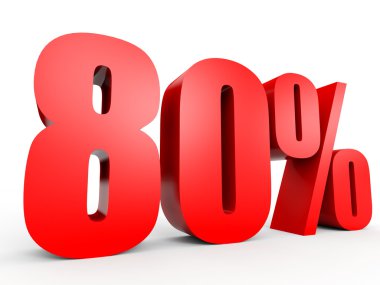 Yüzde 80'i kapalı indirim. illüstrasyon.