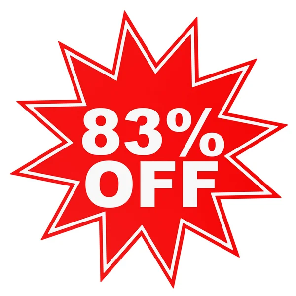 Discount 83 percent off. 3D illustration. — Stock Photo, Image